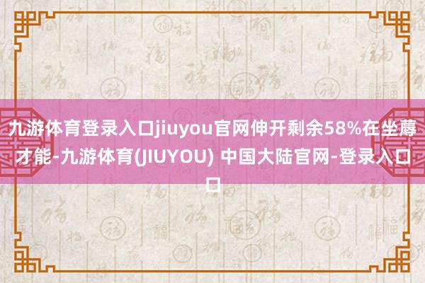 九游体育登录入口jiuyou官网伸开剩余58%在坐蓐才能-九
